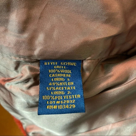 Burnt Orange Millard Fillmore Jacket Size Small. 100% wool. photos measurements - Picture 4 of 8